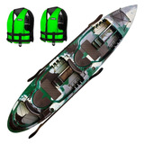 Caiaque Duplo New Foca Standard Com 2 Remos Cor Exército Camuflado