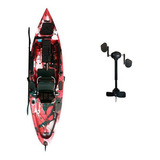 Caiaque Marlim Pesca Expedição 1 Smart Pedal Caiaker Cor Vermelho Camuflado