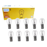 Caixa 10 Lâmpada 2 Polos P21w 12v Philips Amarelo 12499c