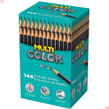 Caixa 144 Lápis Multicolor Faber Castell Preto Escrever N 2