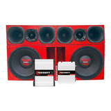 Caixa 2 Ultravox 700 Corneteira Módulos Taramps Som