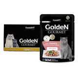 Caixa 20un Sachê Golden Gourmet Gatos Adultos Frango 70g