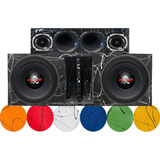 Caixa 2x12 Hard Power Hp 750w Corneteira Separada Som