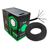 Caixa 305m Cabo De Rede Utp Rj45 Cat6 Preto Cx 305 Metros