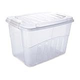 Caixa 56 L Com Trava Plasútil Incolor