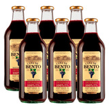Caixa 6 Suco De Uva Tinto Integral Casa Bento Vidro 1 Litro