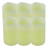 Caixa 6 Velas Led Amarelo Enfeite Decoração Mesa Quarto