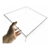 Caixa Acrilica Transparente Multiuso Resistente 30x30x10cm