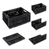 Caixa Agricola Hortifruti Dobravel 45 Litros Reforçada Preta