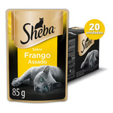 Caixa Alimento Úmido Gatos Adultos Sheba Frango Assado 85g