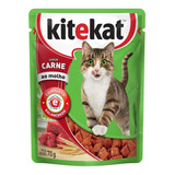Caixa Alimento Úmido Kitekat Carne Ao Molho Ração De Gato
