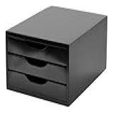 Caixa Arquivo Gaveteiro Em MDF Black Piano Com 3 Gavetas Black Piano R 3362 Souza