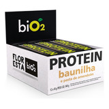 Caixa Barra Proteica Vegana Bio2 Baunilha Pasta Amendoim 12u