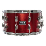 Caixa Bateria Phx 14x8 Madeira Cromado Pele Cristal Worship
