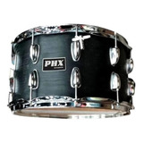 Caixa Bateria Phx Music 14x8 Madeira Cromado Pele Cristal