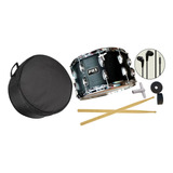 Caixa Bateria Phx Music 14x8 Madeira Cromado Preta Capa