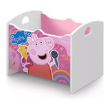 Caixa Baú Organizadora De Brinquedos Infantil Peppa Rosa