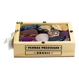 Caixa C Coleção De Pedras Brasileiras Artesanato Souvenir