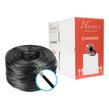Caixa Cabo Rede Nexans 305 Metros Utp Cmx 4 Par 100 Cobre Cor Preto