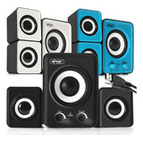 Caixa Caixinha De Som Para Pc Notebook Subwoofer Usb 2 1 P2