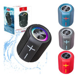 Caixa Caixinha De Som Tws Bluetooth Usb À Prova D água Led