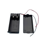 Caixa Case Suporte Pilha Bateria 9v Com Tampa Chave On off
