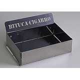 Caixa Cinzeiro De Chão Bituca Toco Cigarro Inox Fumantes