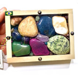 Caixa Coleção De Pedras Minerais Naturais