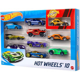 Caixa Com 10 Carrinhos Hot Wheels Sortidos Mattel C 1 Raro