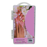 Caixa Com 100 Tips Curvatura C Transparente Para Unhas Off