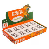 Caixa Com 20 Borrachas Branca Grande Numero 20 Leo E Leo