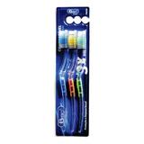 Caixa Com 24 Kit Com 3un Escova Dental Adulto Macia Cor Sortidos