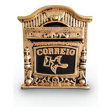 Caixa Correio Alumínio Preto ouro Grade Ou Embutir N13