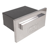 Caixa Correio Embutir Inox 20cm Profundidade Luxo Full Cor Desenho Carta Inox