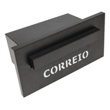 Caixa Correio Embutir Preto Slim 12cm Profundidade Luxo