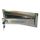 Caixa Correio Inox P muro C abertura Frontal C 10 Cm Altura Cor Cinza