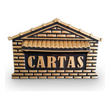 Caixa Correio Pvc Colonial Grade embutir Preto ouro N04