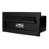 Caixa Correios Inox Grande Embutir Grade Portão Muros Cor Preto