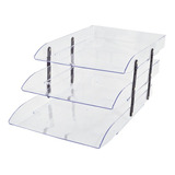 Caixa Correspondência Organizador Tripla Móvel Pratico Cor Transparente