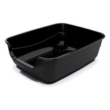 Caixa De Areia Bandeja Sanitária Gigante Para Gatos Jumbox Cor Preto