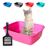 Caixa De Areia Gato Bandeja Higiênica Para Gatos Grande Cor Rosa