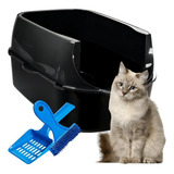 Caixa De Areia Para Gatos Banheiro Sanitário Sandbox Furba Cor Preto