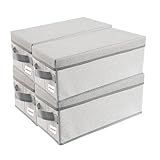 Caixa De Armazenamento De CD-DVD Universal- Organizador Empilhável De CD-DVD Com Tampa- Suporte De Mídia De Disco Blu-ray- Disco De Videogame- álbum- Pacote Com 4 Pode Conter 180cd-80dvd Bege