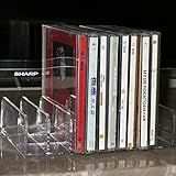 Caixa De Armazenamento De DVD-CD De Acrílico Transparente - Bandeja De CD Comporta Até 14 Caixas De CD Para Armazenamento De Prateleira De Mídia E Organização Para Bancada-cozinha-banheiro-armário-