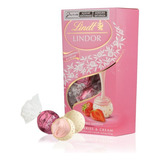 Caixa De Bombons Lindt Lindor Branco Com Morango 200g