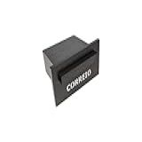 Caixa De Correio Embutir 20Cm Moderna Fosca Escrito Correio Preto Fosco 