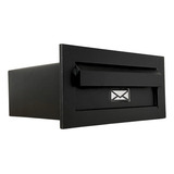 Caixa De Correio Moderna De Embutir 20 Cm Preto Fosco