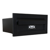 Caixa De Correio Moderna Luxo P Muro De 23 Cm Preto Fosco