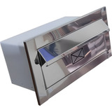 Caixa De Correio Para Correspondência Residencial E Condomínio 29cm X 14 5cm Metalfer Com Frente Inox Brilhante