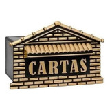 Caixa De Correio Pvc Preto E Dourado Real Caixas